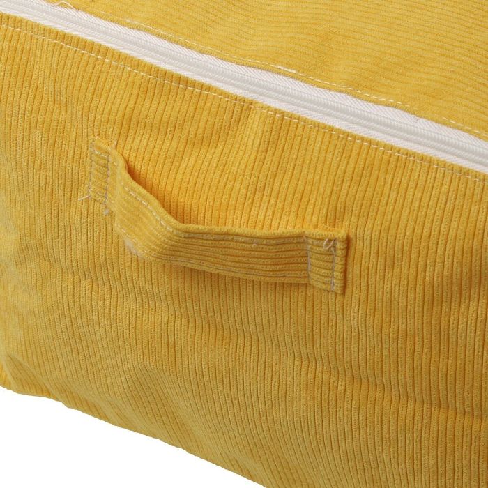 Caja de Almacenamiento Versa Corduroy 38 x 26 x 26 cm Amarillo 1