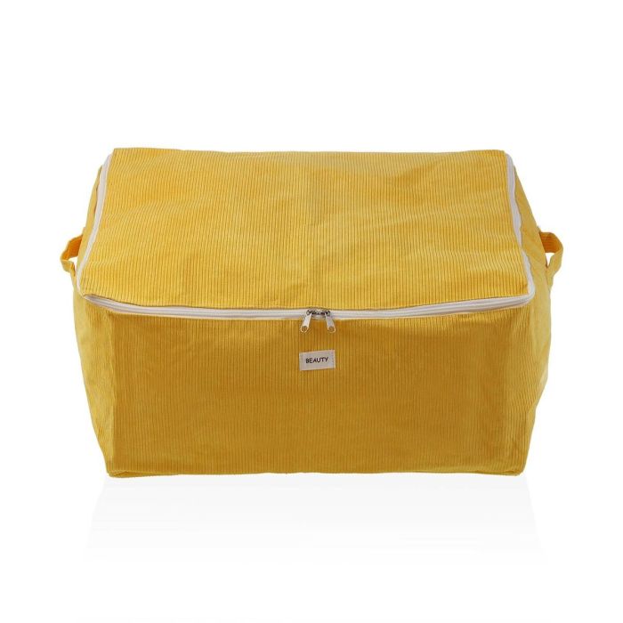 Caja de Almacenamiento Versa Corduroy 40 x 25 x 50 cm Amarillo