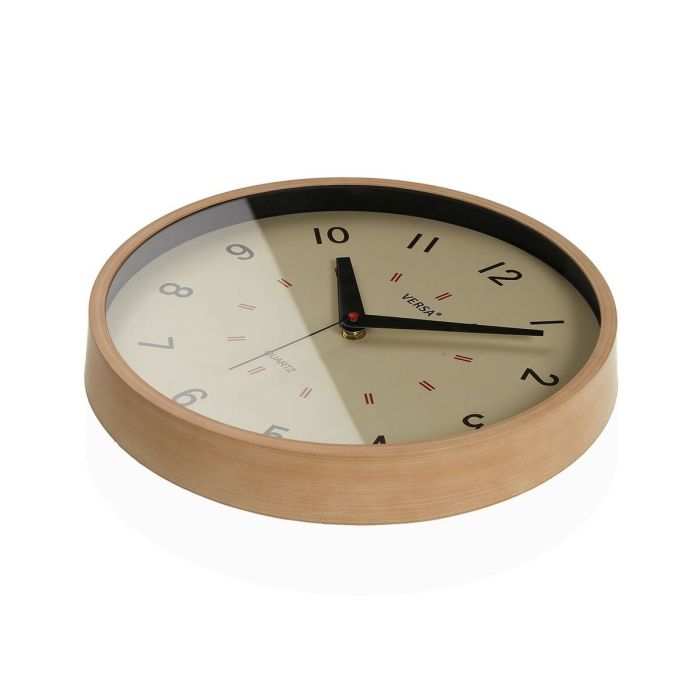 Reloj de Pared Versa Beige Plástico 4 x 30 x 30 cm 3