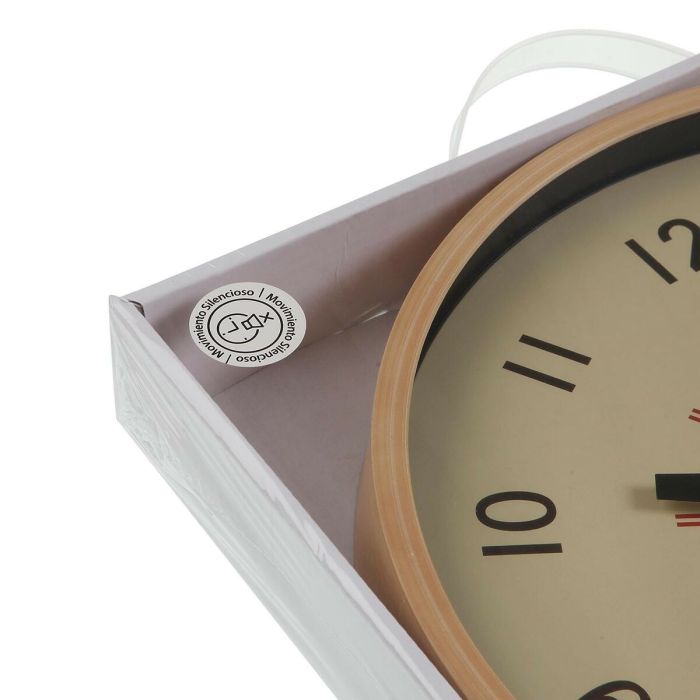 Reloj de Pared Versa Beige Plástico 4 x 30 x 30 cm 1