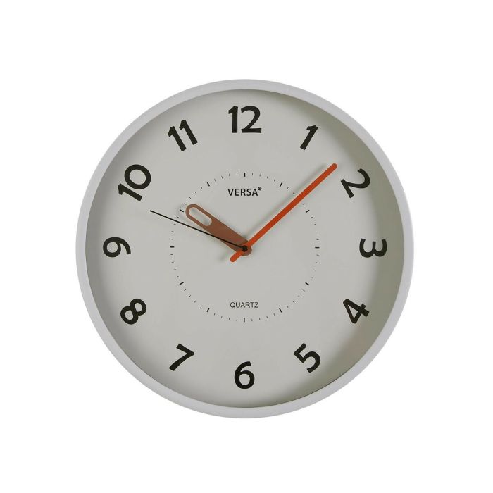 Reloj de Pared Versa Blanco Plástico 4 x 30 x 30 cm