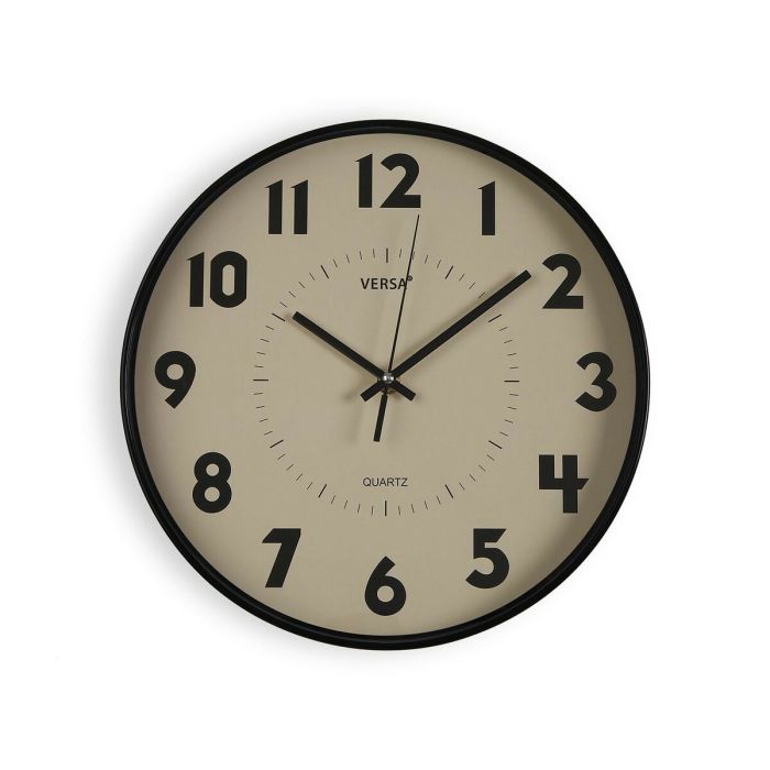 Reloj de Pared Versa Beige Plástico 4 x 30 x 30 cm