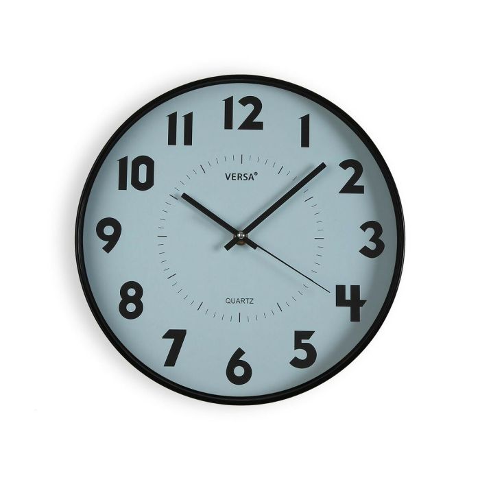 Reloj de Pared Versa Azul Plástico 4 x 30 x 30 cm