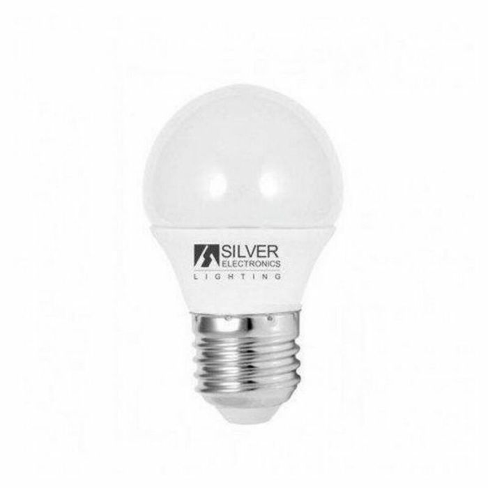 Bombilla LED Esférica Silver Electronics ECO E27 5W Luz blanca