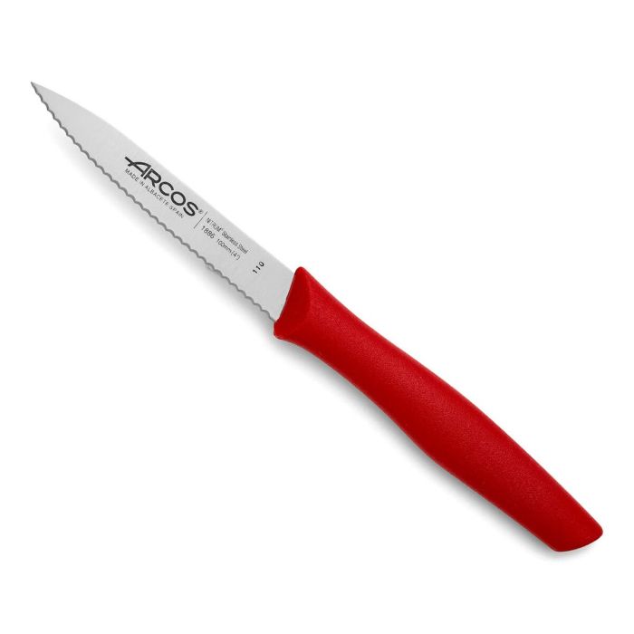 Arcos Cuchillo Mondador Perlado Serie Nova 100 mm Rojo