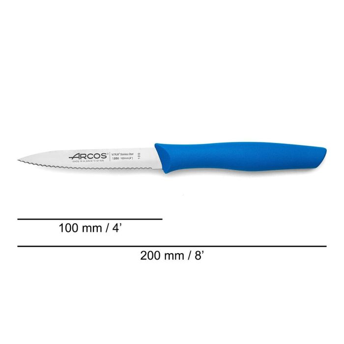 Cuchillo Pelador Arcos Nova Azul Acero Inoxidable Polipropileno 10 cm 5