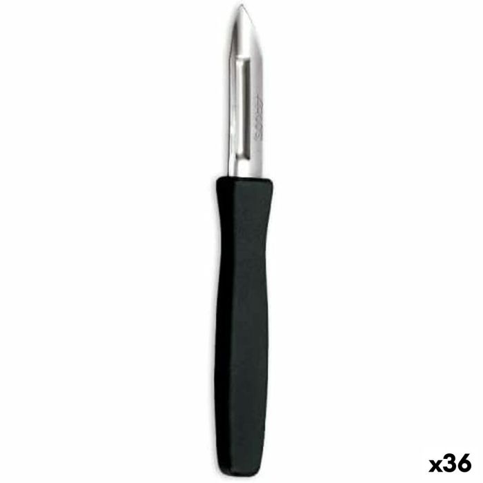 Pelador Arcos 15,5 cm Negro Acero Inoxidable (36 Unidades) Pelador Arcos 15,5 cm Negro Acero Inoxidable (36 Unidades)