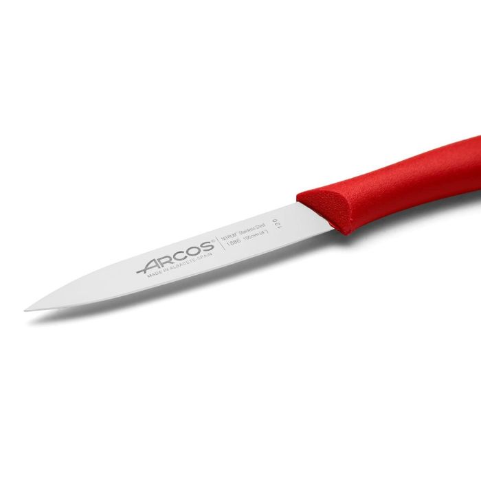 Cuchillo Pelador Arcos Nova Rojo Acero Inoxidable Polipropileno 10 cm 4