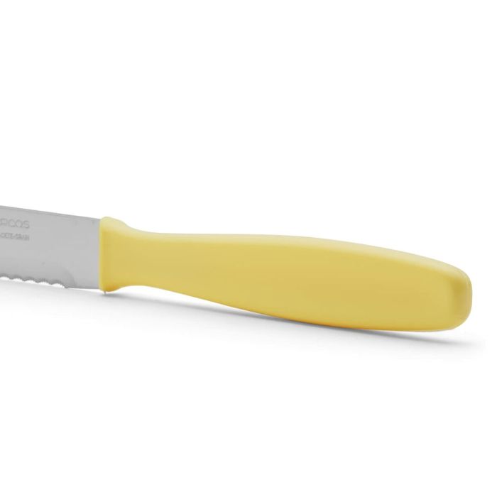 Cuchillo de Mesa Arcos Amarillo Acero Inoxidable Polipropileno (12 Unidades) 1