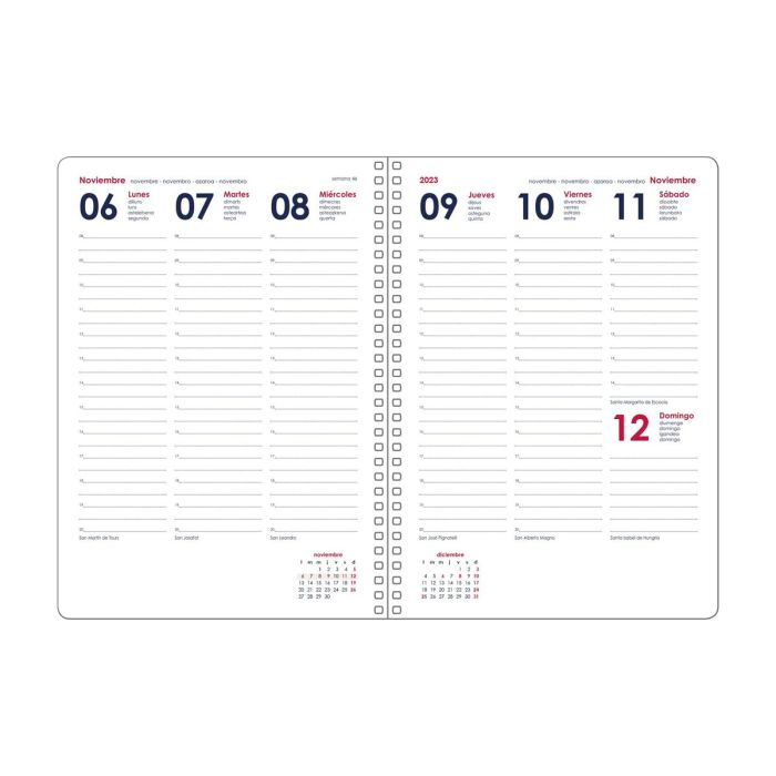 Agenda DOHE SYNCRO Azul Cuarto 15 x 21 cm 2023 4