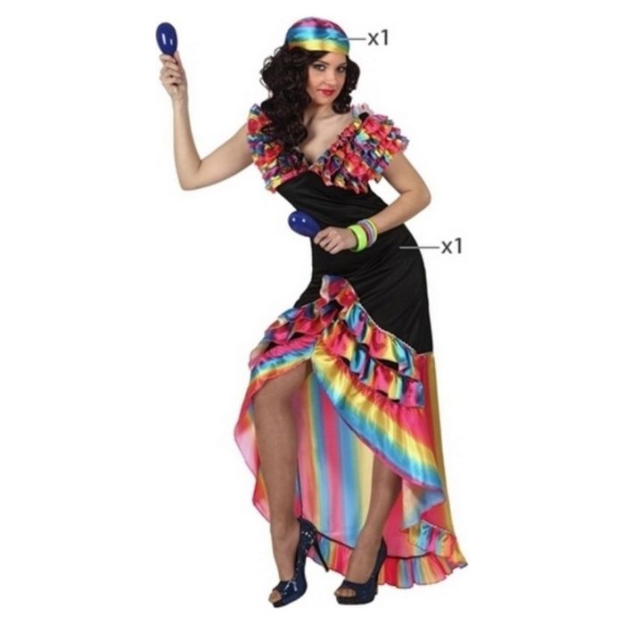 Disfraz para Adultos Rumbera Talla M/L 5 Disfraz para Adultos Rumbera Talla M/L 5