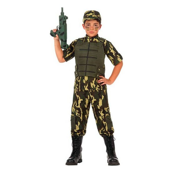 Disfraz para Niños 10954 Militar Verde (4 Piezas) 1