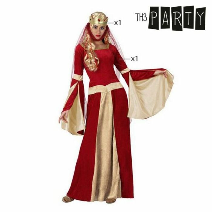 Disfraz para Adultos Rojo Dama Medieval 5
