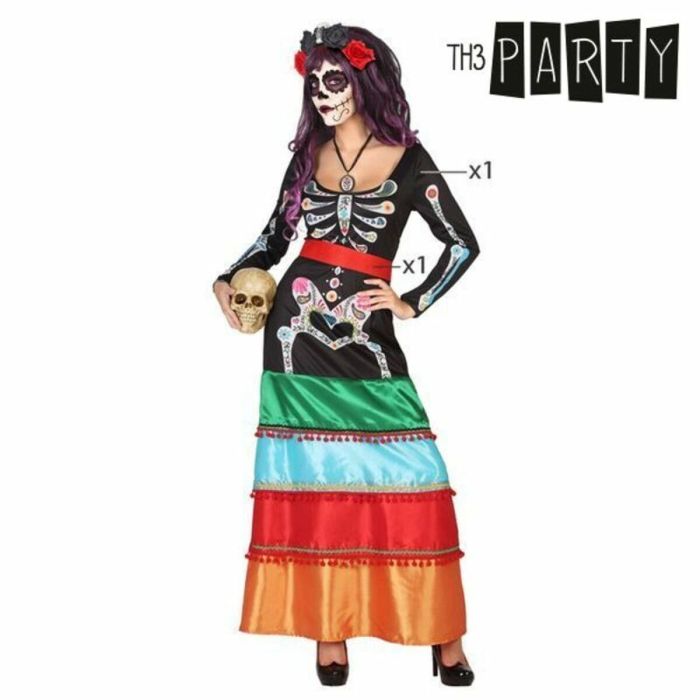 Disfraz para Adultos Th3 Party Multicolor Esqueleto 5