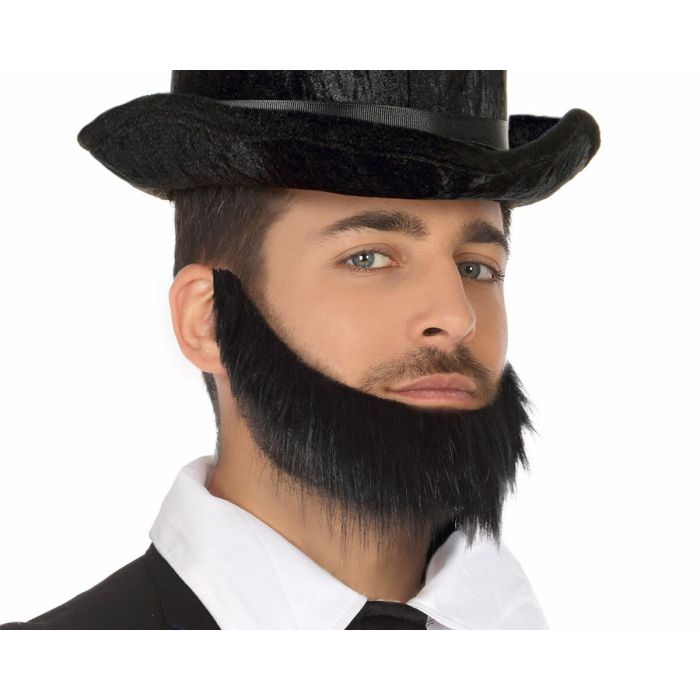 Barba postiza Negro Accesorios para Disfraz 