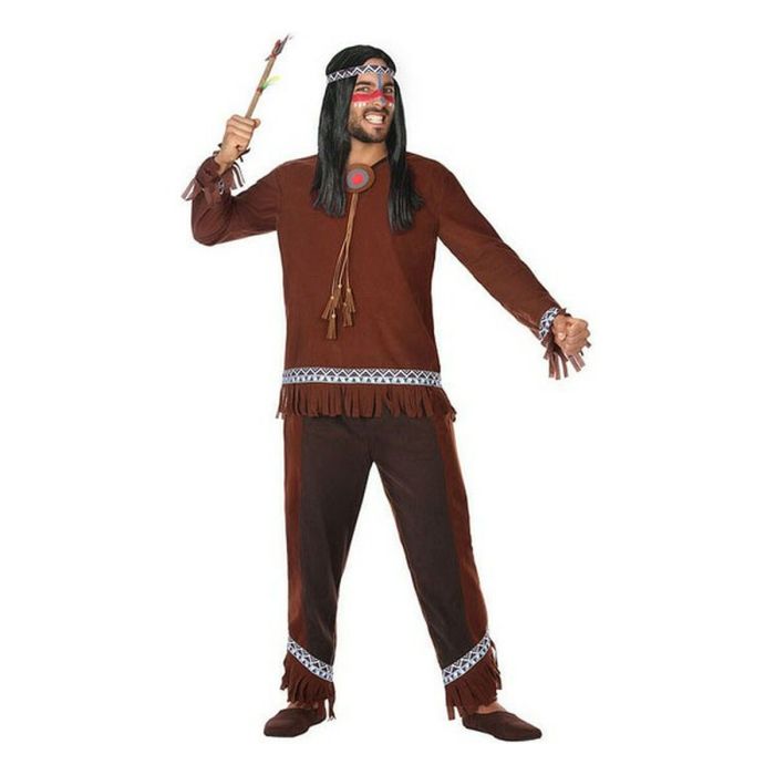 Disfraz para Adultos Indio Americano Marrón XL 1