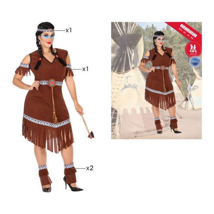 Disfraz para Adultos Indio Americano Marrón 9