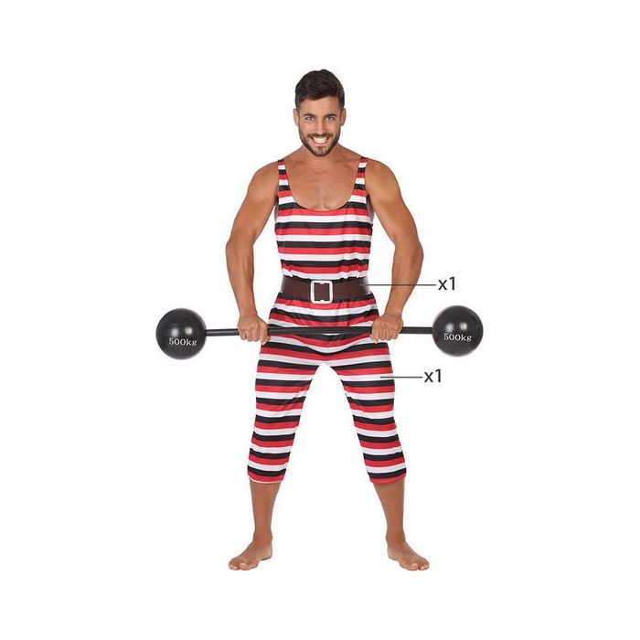 Disfraz para Adultos Hombre Forzudo Multicolor Circo 1 Disfraz para Adultos Hombre Forzudo Multicolor Circo 1