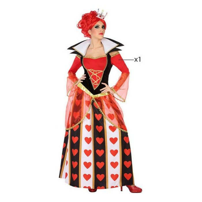 Disfraz para Adultos Reina de Corazones Multicolor Fantasía 3