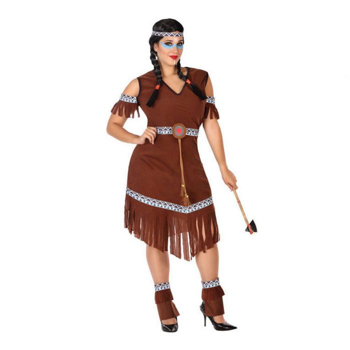 Disfraz para Adultos Indio Americano Marrón 11