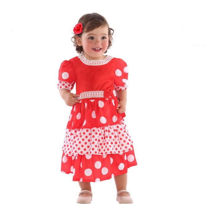 Disfraz para Bebés Rojo Bailaora Flamenca 7