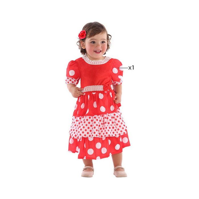 Disfraz para Bebés Rojo Bailaora Flamenca 6