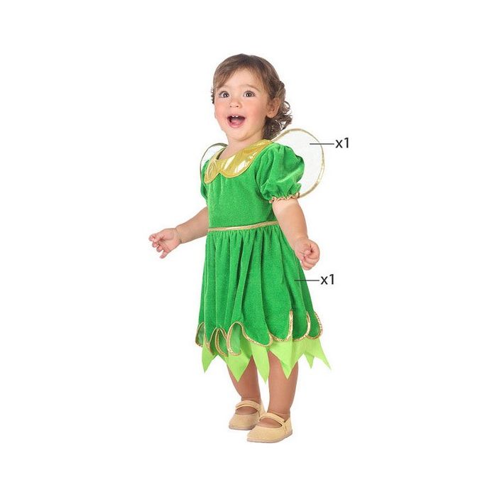 Disfraz infantil Hada Verde Fantasía 2