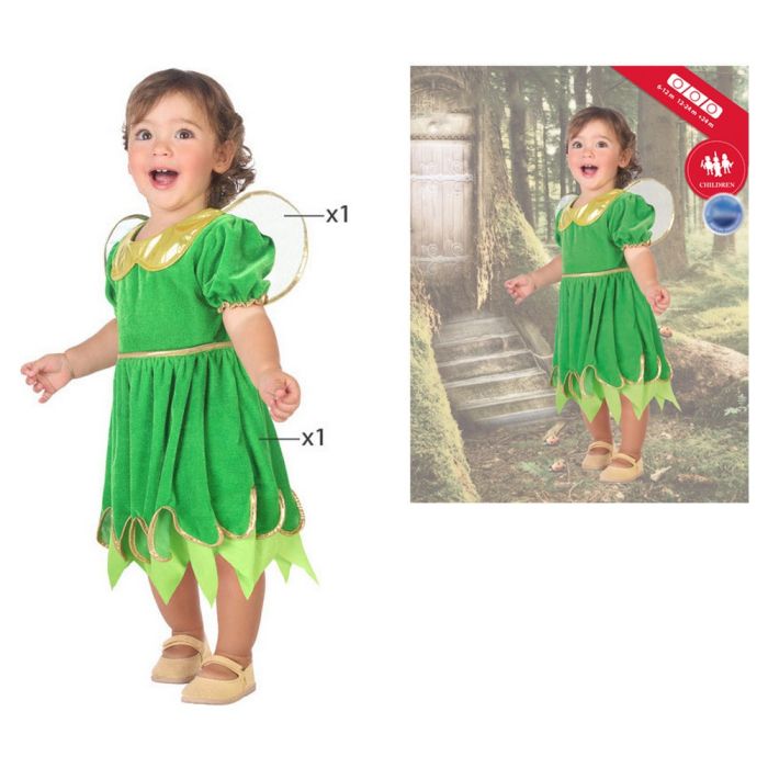Disfraz infantil Hada Verde Fantasía 1