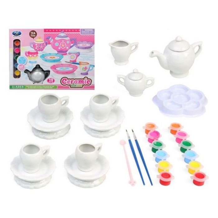 Set de Manualidades Ceramic Tea DIY 119893 (19 pcs)