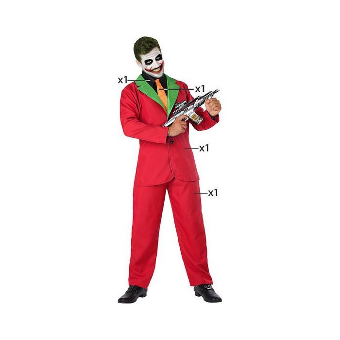 Disfraz para Adultos Rojo Payaso Joker 5