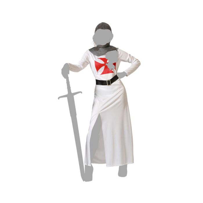 Disfraz Caballero de las Cruzadas Blanco Mujer 1