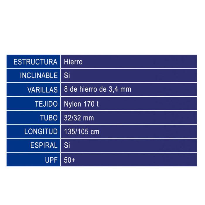 Sombrilla de playa Ø 240 cm A rayas 1