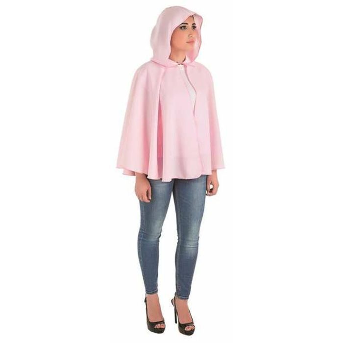 Disfraz adulto capa rosa corta talla m/l