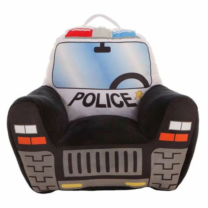 Sillón Infantil Coche de Policía 52 x 48 x 51 cm Negro Acrílico (52 x 48 x 51 cm)