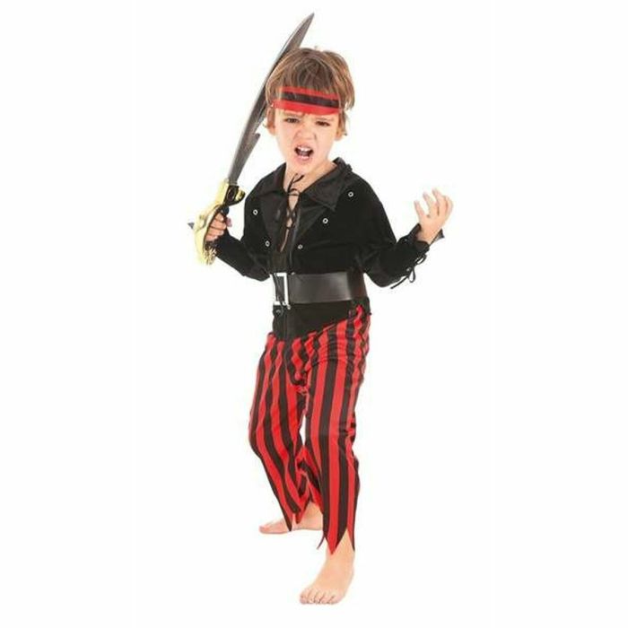 Disfraz para Niños Rojo Pirata (4 Piezas)