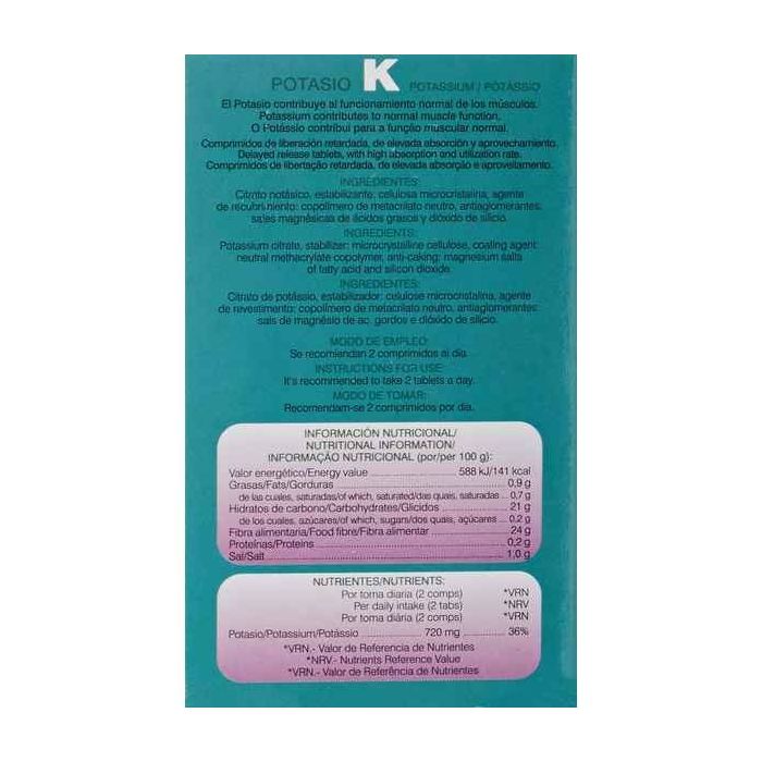 Complemento Alimenticio Soria Natural Potasio K (20 uds) (Reacondicionado A+) 1