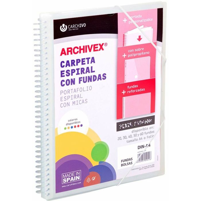 Carchivo Archivex-Star Canguro Personalizable A4 Con 40 Fundas Pp Espiral Incoloro