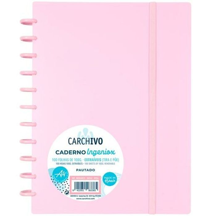 Cuaderno Carchivo Ingeniox Rosa A4