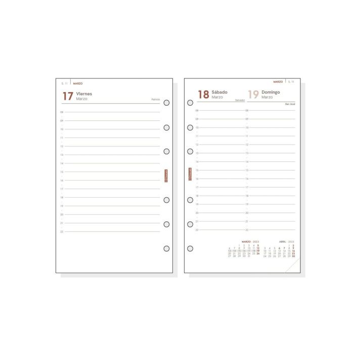 Finocam Recambio agenda anual open r498 día pagina 91x152mm 2023