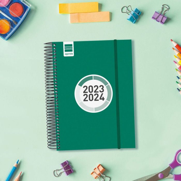Agenda Finocam Espir Color 2023-2024 Escolar 15,5 x 21,2 cm Verde 3
