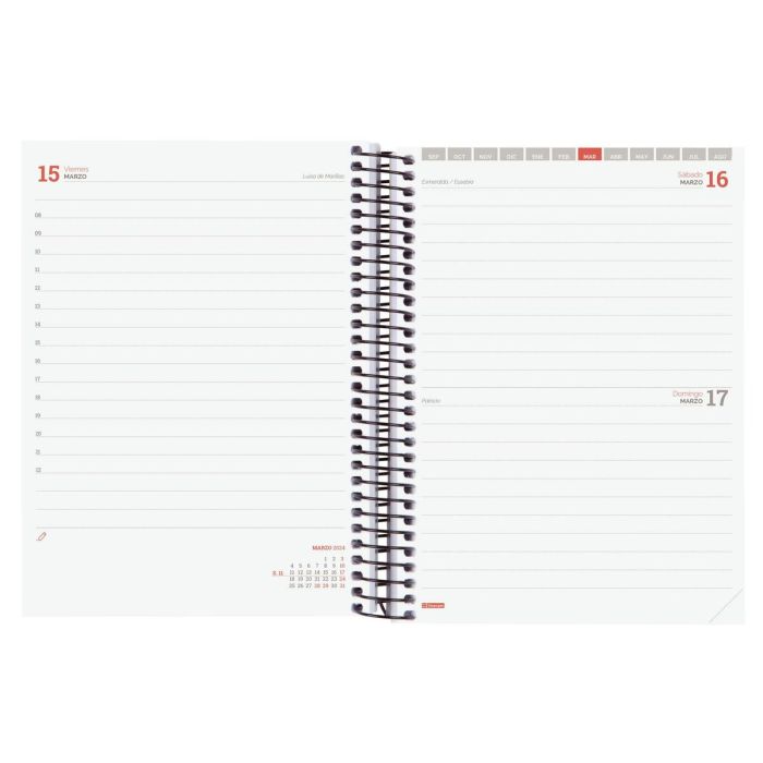 Agenda Finocam Espir Color 2023-2024 Escolar 15,5 x 21,2 cm Verde 1