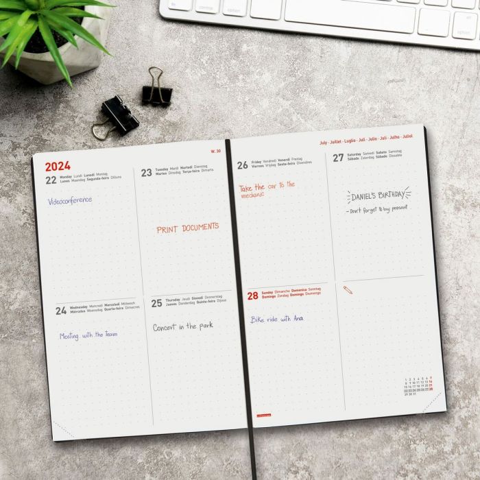 Agenda Finocam Dotted 2023-2024 14 x 20,4 cm Negro 4
