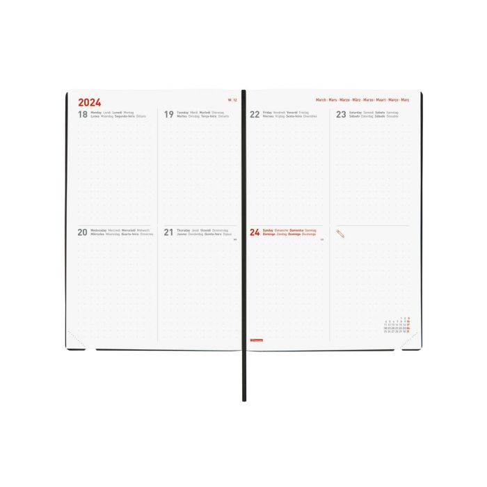 Agenda Finocam Dotted 2023-2024 14 x 20,4 cm Negro 3