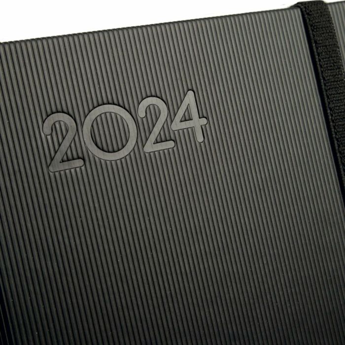 Agenda Finocam Minimal Textura 2024 Negro 10,4 x 7,3 cm 1