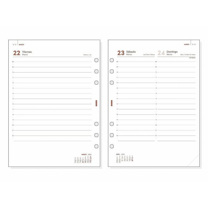Recambio para Agenda Finocam Open R1098 2024 Blanco 15,5 x 21,5 cm 1 Recambio para Agenda Finocam Open R1098 2024 Blanco 15,5 x 21,5 cm 1