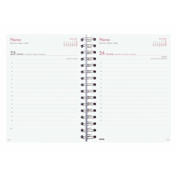 Finocam agenda espiral you e10 1dp 155x212mm poppy 2024