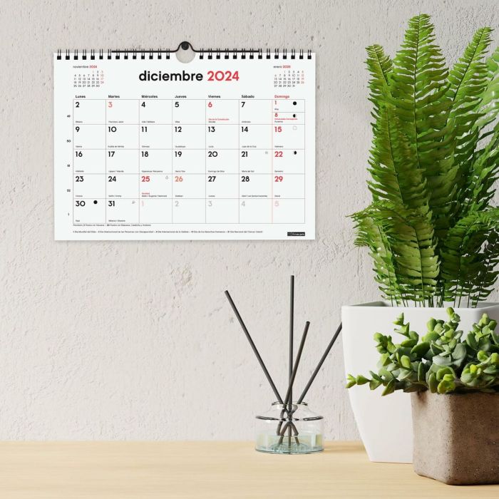 Calendario de pared Finocam Papel 2024-2025 21 x 15 cm 16 Meses 3