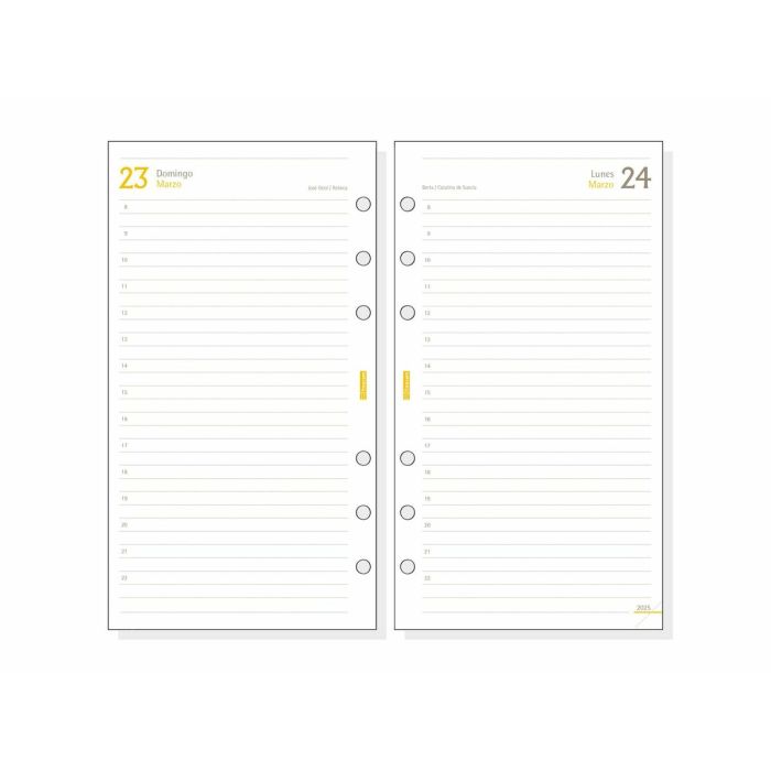 Recambio para Agenda Finocam CLASSIC C998 609 2025 9,4 x 17,1 cm 2