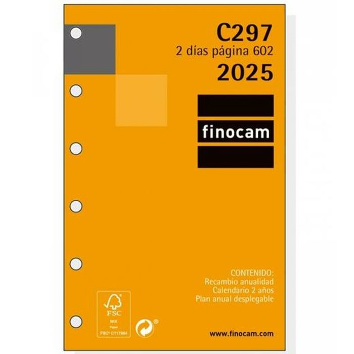 Finocam Recambio Agenda Anual Classic C297 602-73x114 mm 2Dp 2025