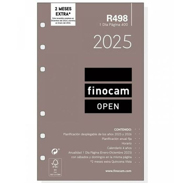 Finocam Recambio Anual Open R498 400-91x152 mm 1Dp 2025